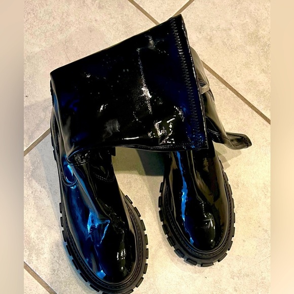 Schultz Patent Leather Above Ankle Boots - Picture 1 of 5